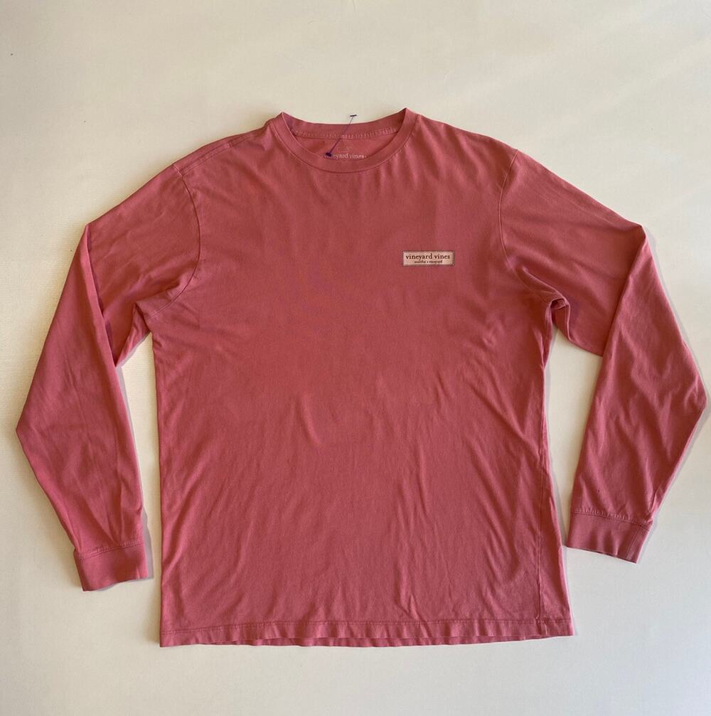 Vineyard Vines Martha’s Vineyard Men’s Shirt Pink LS Cotton Casual Sz M